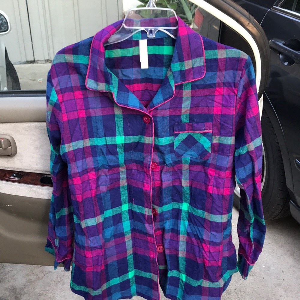 Flannel sleepwear shirt